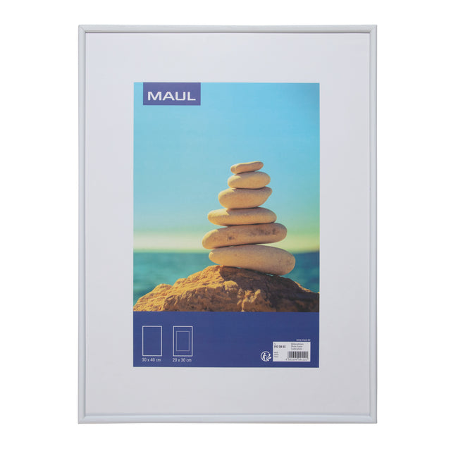 MAUL - Fotorahmen Kunst 30x40cm Kunststoffrahmen weiß | 6 Stück