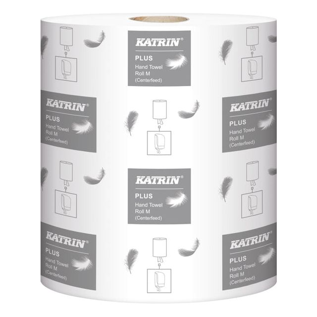 Katrin - Poetsrol Katrin Plus M 64403 1Laags 300m 6 Roll | Packung mit 6 Rollen