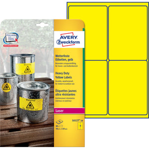 Avery Zweckform - Label Zweckform L6127-20 99.1x139mm yellow 80 pieces