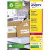 Avery - Etikett LR7159-100 63,5 x 33,9 mm recycelt weiß 2400 Etiketten | 5 Stück
