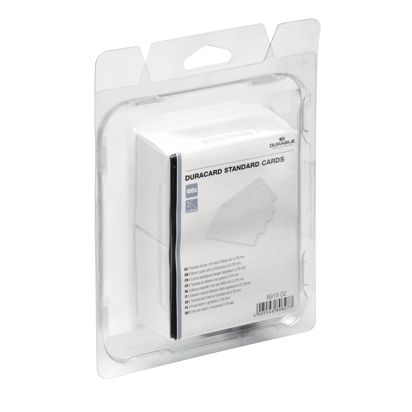 Durable - Plastic cards Duracard 0.76mm 100 pieces