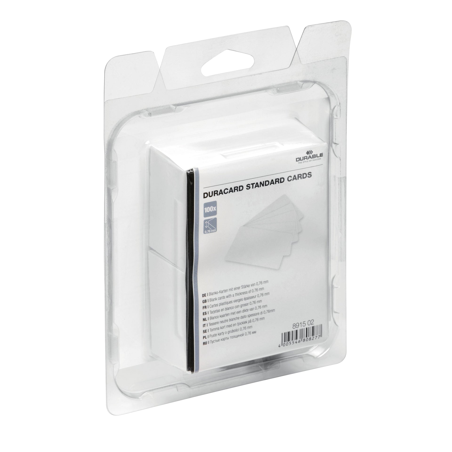 Durable - Plastic cards Duracard 0.76mm 100 pieces