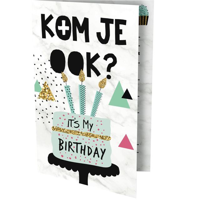 Interstat -  Uitnodiging cake 13.5x9cm | 6 stuks