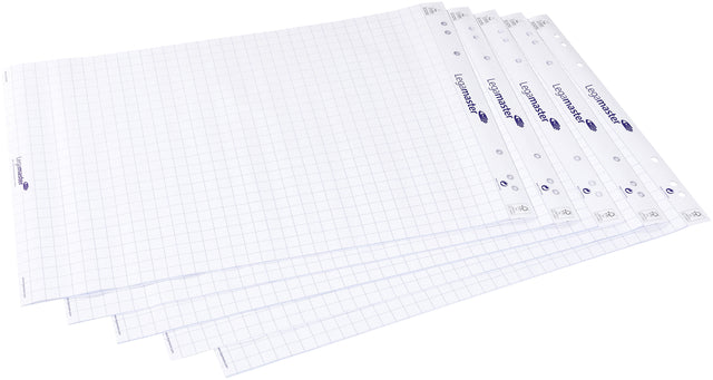 Legamaster - papierblok voor flipcharts, geruit, pak van 5 stuks