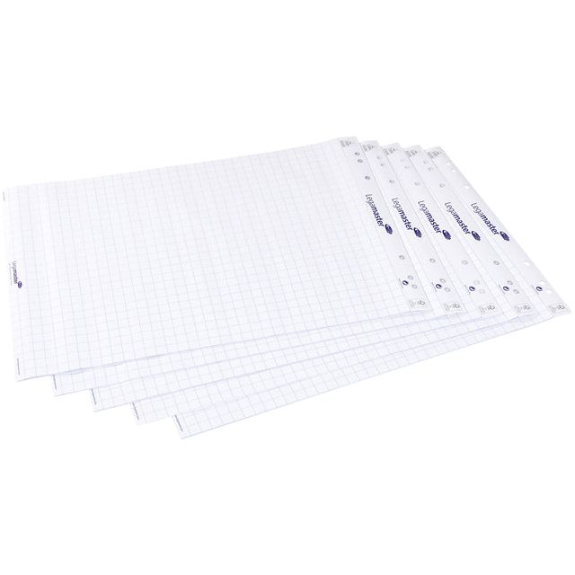 Legamaster - Flipchartpapier, ft 65 x 98 cm, geruit, 20 vel, pak van 5 stuks