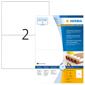 HERMA -  Etiket  10774 210x148mm weerbestendig wit