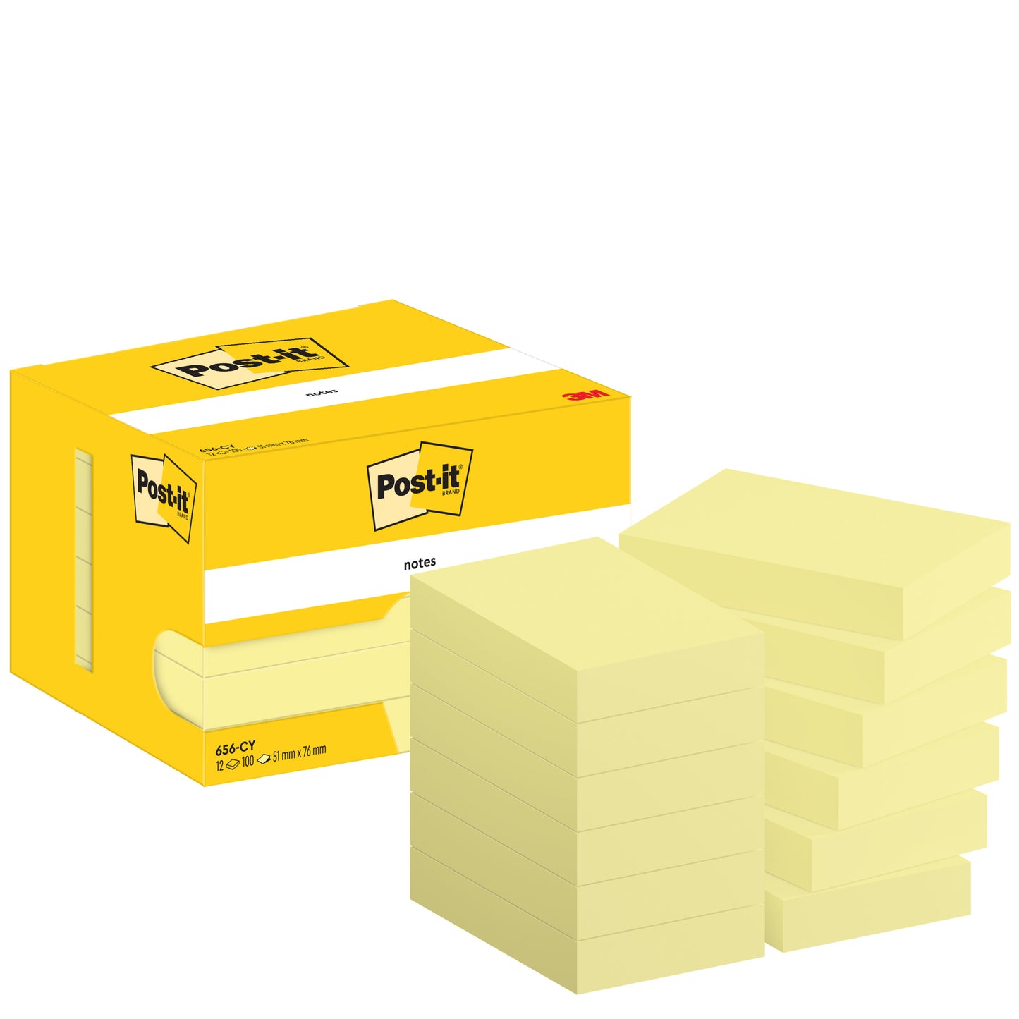 Post-it - Bloc de notas 656 51x76mm amarillo canario | 16 piezas