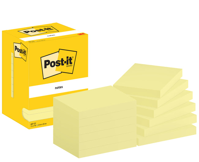 Post-it - Memo pad 657 76x102mm yellow | 8 pieces