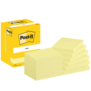 Post-it -  Memoblok  657 76x102mm geel | 8 stuks