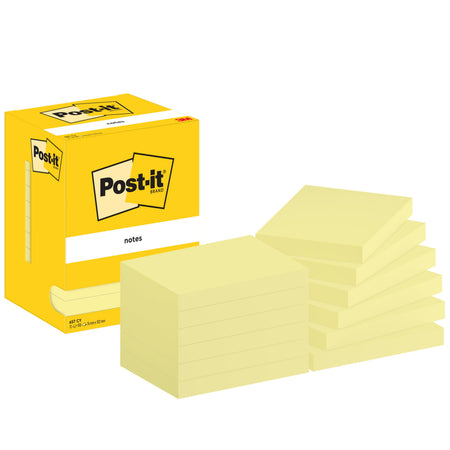 Post-it - Bloc-notes 657 76x102mm jaune | 8 pièces