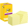 Post-it - Bloc-notes 654 super collant 76x76mm jaune | 12 pièces