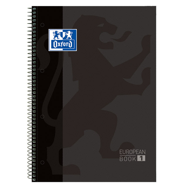 Oxford - Notitieboek oxf classic europeanb a4+ 5x5 80v zw | 5 stuks