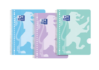 Oxford - Lecture block School A4+ line 23-hole 160 pages 80gr pastel assorted 3 pieces