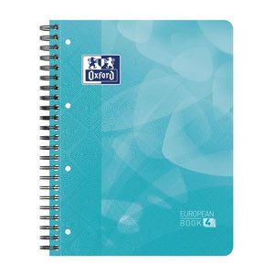 Oxford - Cahier de projets Ecole A4+ ligne 4 trous 240 pages 80gr aqua | 5 pièces