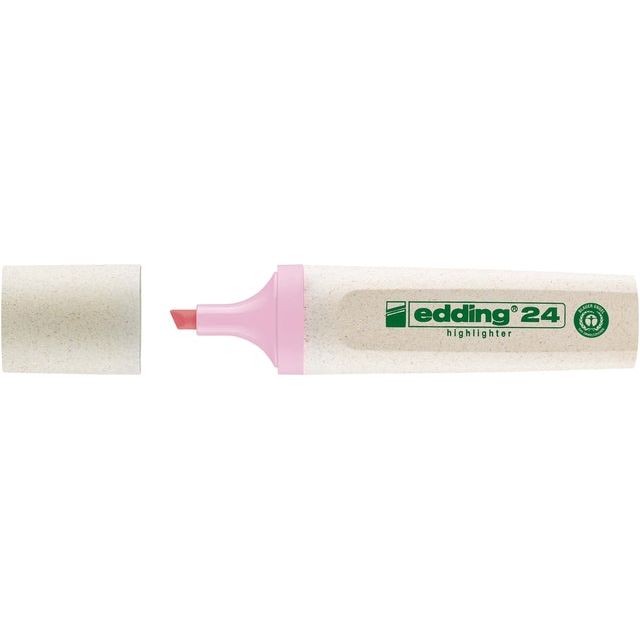 Edding - Markeerstift edding 24 eco 2-5mm pastel roze | 10 stuks