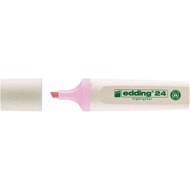 Edding EcoLine -  Markeerstift edding 24 eco 2-5mm pastel roze