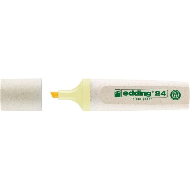 Edding - marquage stylo edding 24 eco 2-5 mm pastel jaune | 10 pièces