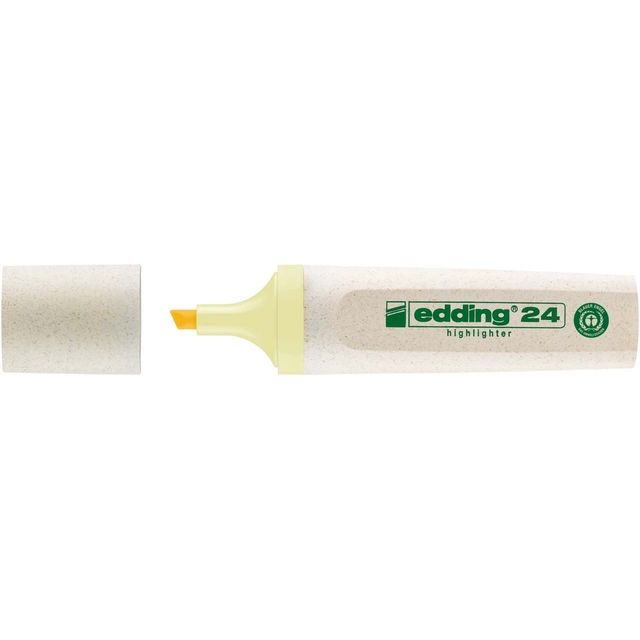 Edding EcoLine -  Markeerstift edding 24 eco 2-5mm pastel geel