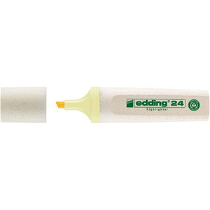Edding EcoLine -  Markeerstift edding 24 eco 2-5mm pastel geel | 10 stuks