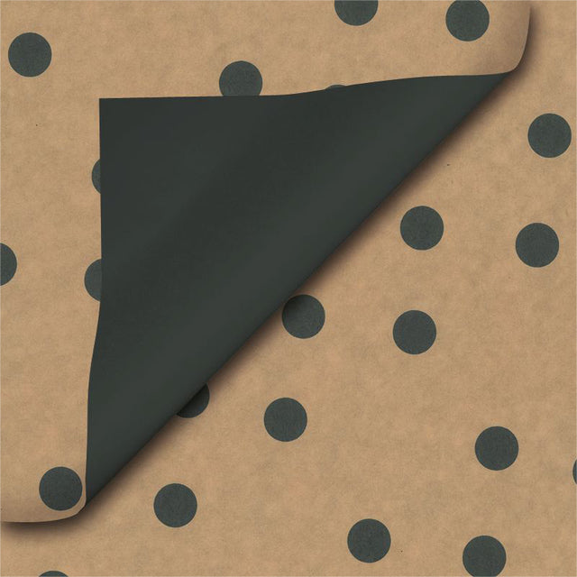 Emballage cadeau spécial - Rouleau d'appareil enveloppe spéciale 200mx50cm Kraft Bol Black | 1 rôle