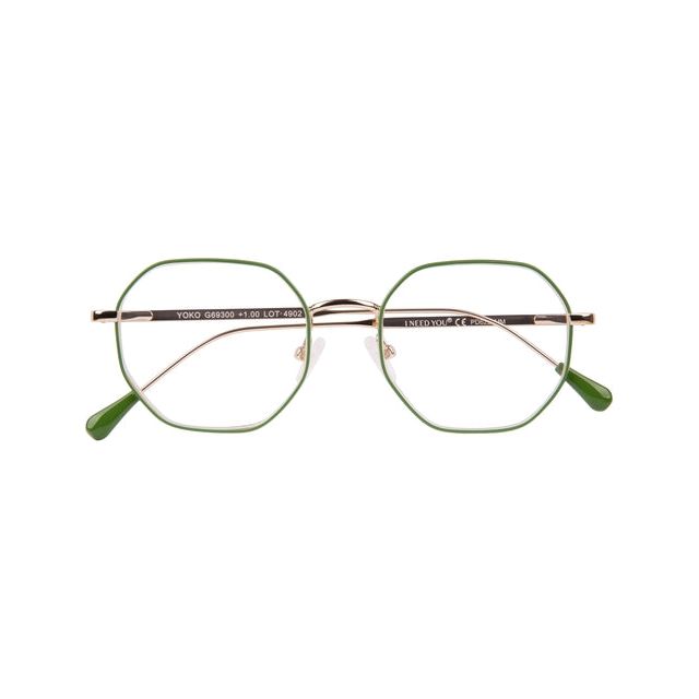 Quantore - Lunettes de lecture J'ai besoin de vous + 2,50dpt yoko vert -gold