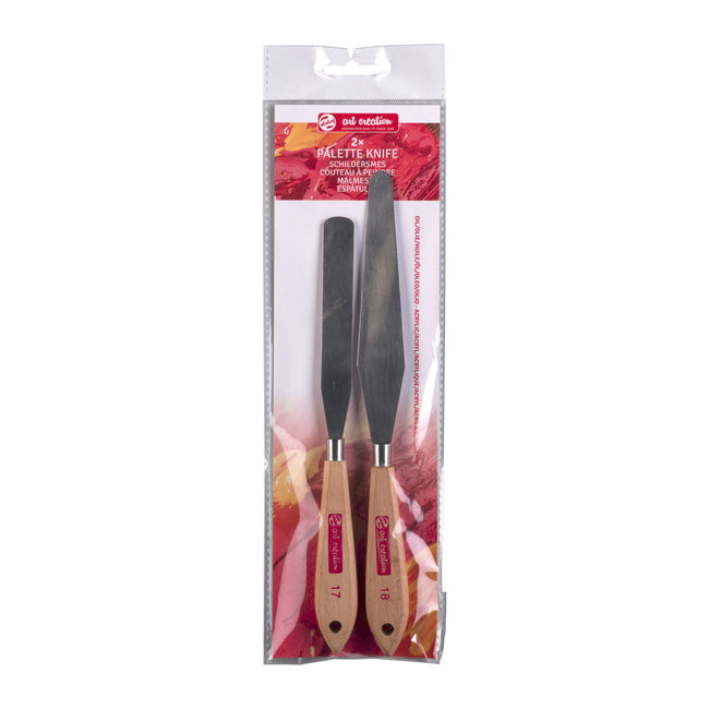 Talens Art Creation - Cuchillo de pintar Art Creation set de 2 piezas marrón | 5 piezas