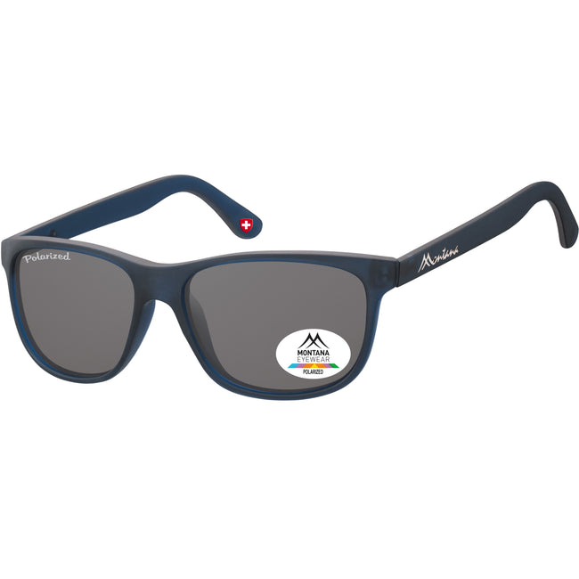 Montana - Sunglasses with smoke polarized glass matte blue