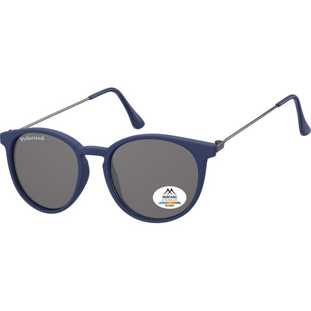 Montana - Lunettes de soleil Montana Smoke Polar Round Glass Mtl Bleu | 1 pièce