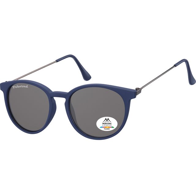 Montana -  Zonnebril  smoke polar rond glas mtl blauw