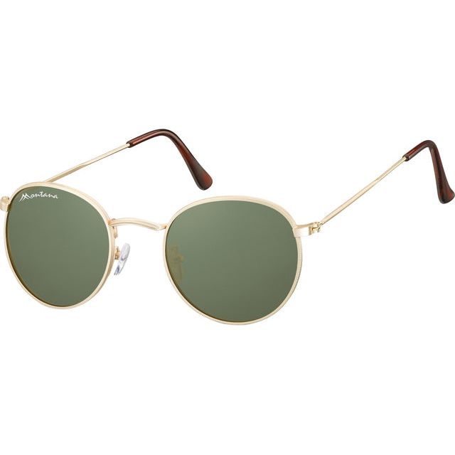 Montana - Sonnenbrille Montana mit grünem G15 -Glas mattem Gold