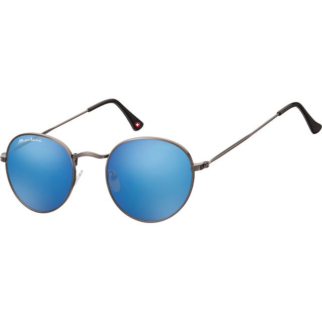 Montana - Lunettes de soleil Montana Reco Blue Round Verre avec Steelk