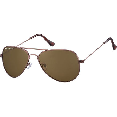 Montana - Sunglasses with brown glass and coffee-colored metal temples