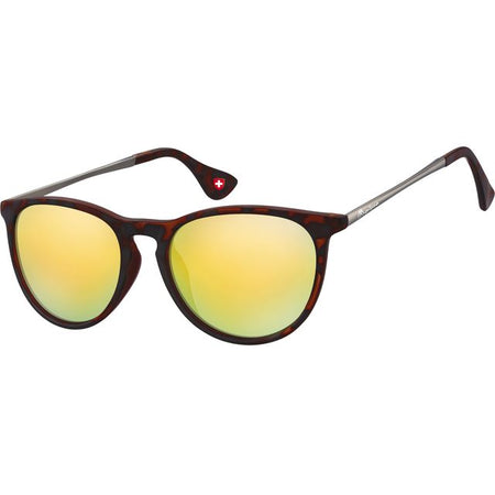Montana - Sunglasses with Revo gold glass and metal temples matt turtle