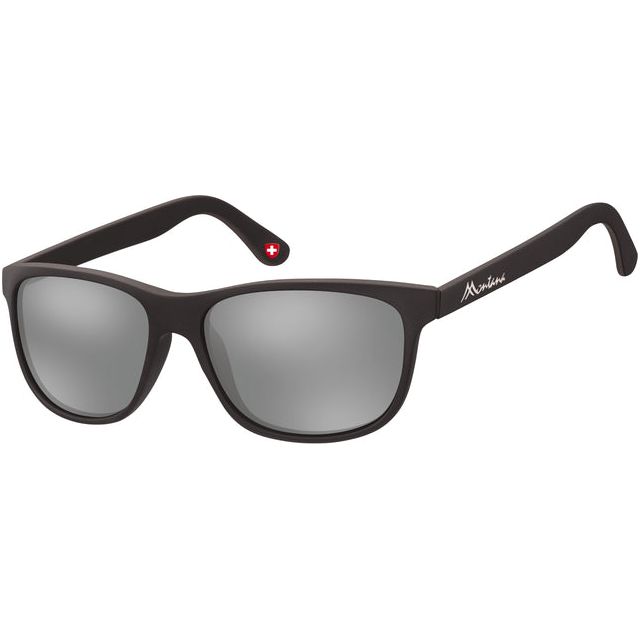 Montana - Sonnenbrille mit Revo Mirror Glass Matt Schwarz