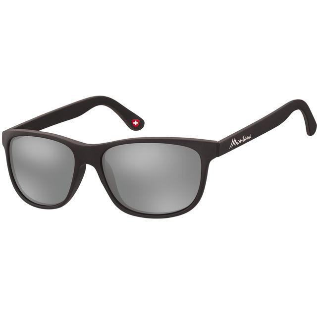 Montana -  Zonnebril  met revo spiegelglas mat zwart