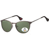Montana -  Zonnebril  groen g15 polar rond glas staalk