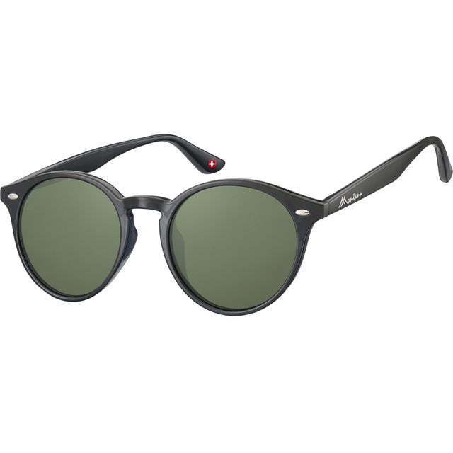Montana - Gafas de sol con cristal redondo negro G15 verde