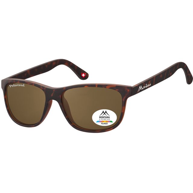 Montana -  Zonnebril  met bruin polar glas mat turtle
