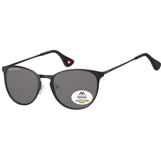 Montana -  Zonnebril met smoke gepolariseerd rond glas en metalen pootj..