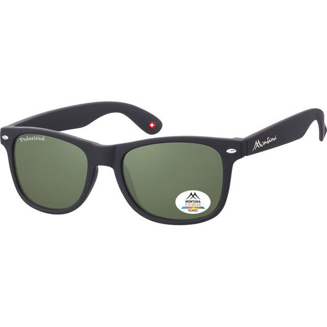 Montana - Sonnenbrille Montana mit grünem G15 Polarglas schwarz | 1 Stück