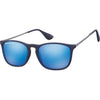 Montana - Occhiali da sole con vetro Revo blu e aste in metallo blu