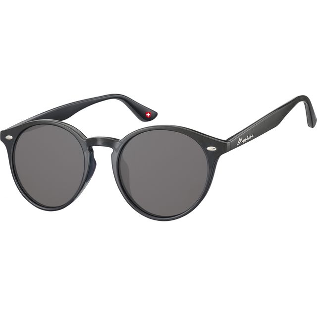Montana -  Zonnebril  met smoke rond glas zwart