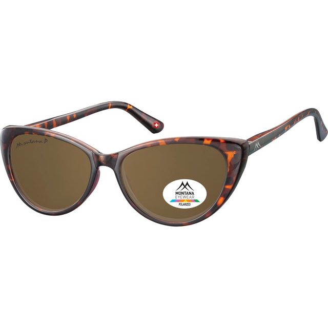 Montana - Lunettes de soleil Montana avec tortue en verre polaire brune