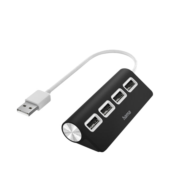 HAMA - HUB HAMA 4 -FEVER USB 2.0 Black | 1 pièce