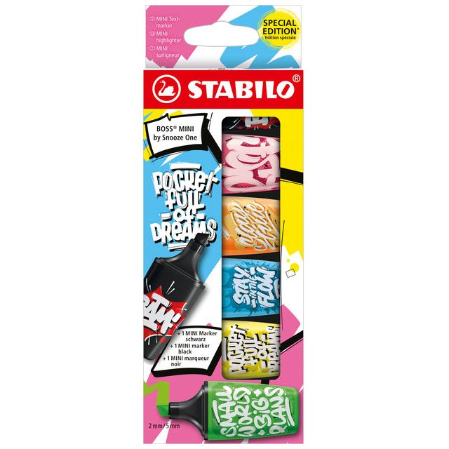 Stabilo - Marker Marker Boss Mini par snooze 6st Ass | Blister une pièce à 6 ans | 10 morceaux