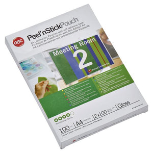 GBC - Sleeve per plastificazione A4 autoadesiva 2x100micron 100 pezzi