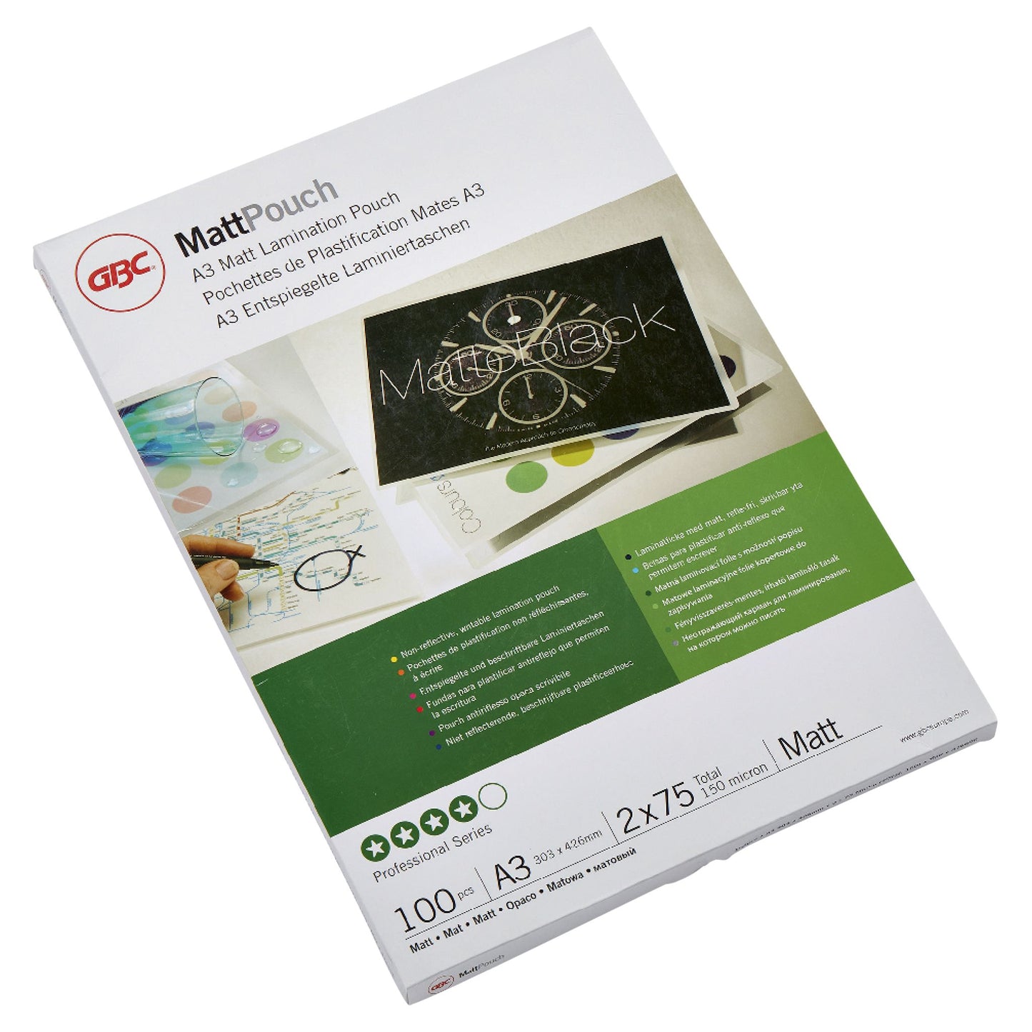 GBC - Laminating sleeve A3 2x75micron matt 100 pieces
