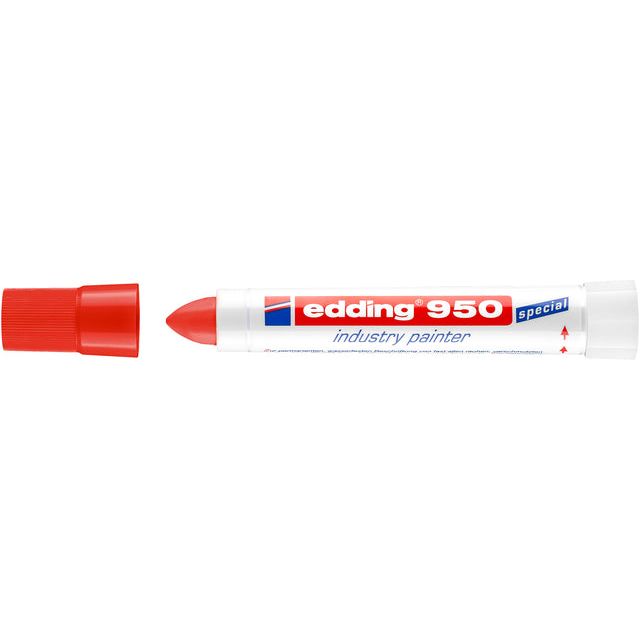 Edding - Viltstift  950 pasta rond 10mm rood | 10 stuks