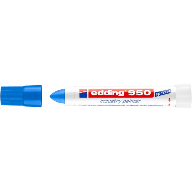 Edding - Pennarello 950 pennarello in pasta tondo industriale 10mm blu | 10 pezzi