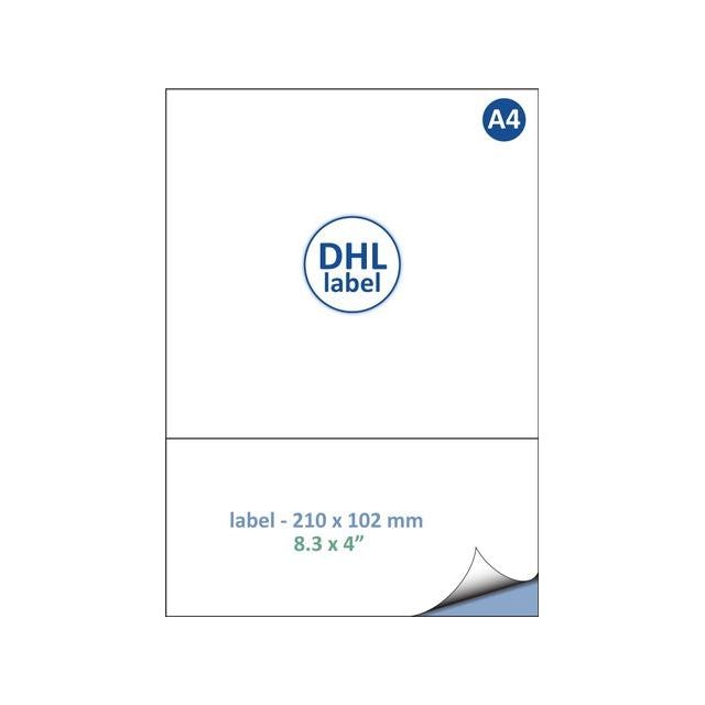 Izzy - Label Dhl Izzy A4 1 000 210x102mm | Box une feuille de 1000